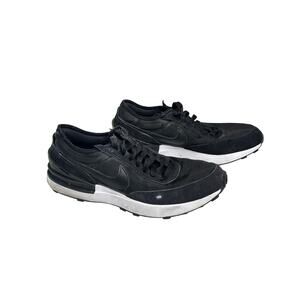 Nike Waffle One Black White Mesh Suede Sneakers Boys 7Y Low Top Womens 8.5